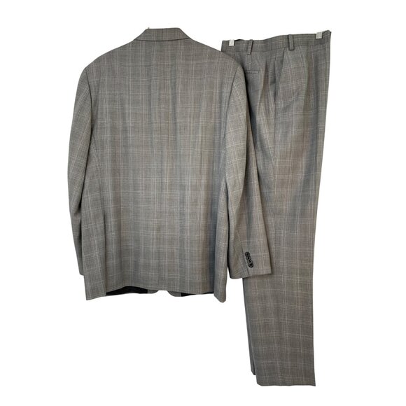 Michael Kors Mens Wool Plaid Suit 46L GUC RHH10576 GUC - Picture 2 of 12
